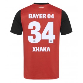 Pánské fotbalový oblečení Bayer Leverkusen Granit Xhaka #34 Domácí košile 2024-25 Krátkým Rukávem